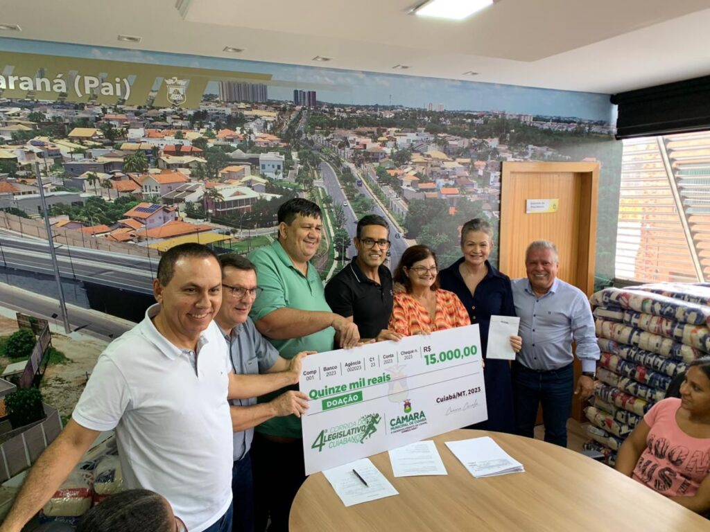 Câmara doa R$ 45 mil e aproximadamente 6 toneladas de alimentos para 7 instituições de Cuiabá